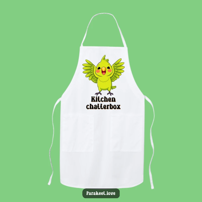 Funny Squawking Parrot Apron: Cook with Lively Flair