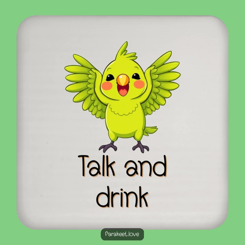 Funny Squawking Parrot Coaster Set: Protect Surfaces with Lively Style