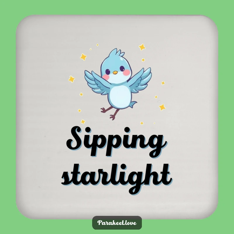 Funny Star Leap Coaster: Blue Bird Drink Protector, Funny Gift