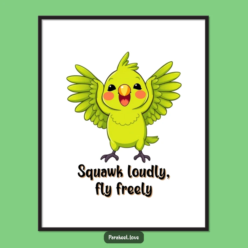 Free Printable Wall Art: Squawking Parrot Party, Funny Downloadable Decor & Gift