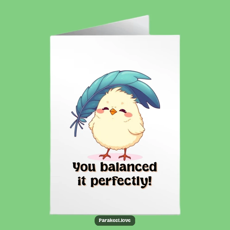 Free Printable Congrats Card: Feather Bird, Amusing Downloadable for Achievements