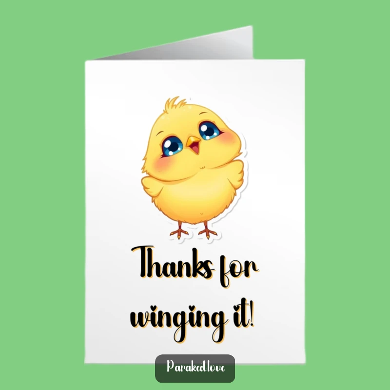 Free Printable Thank You Card: Birdy Thanks, Funny Downloadable Gift for Gratitude