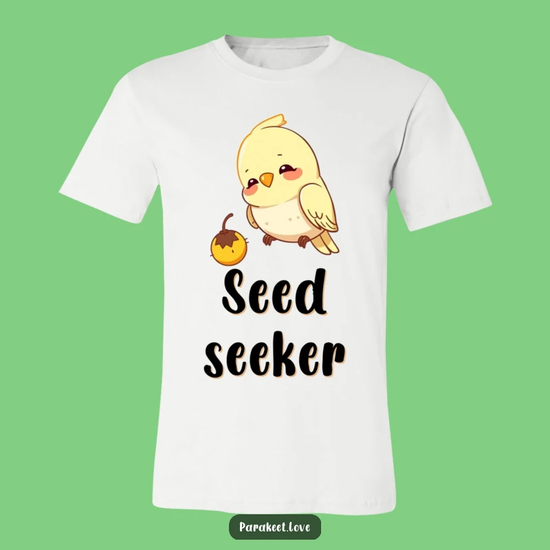Funny Budgie Pecking T-Shirt - Concentrated Bird Humor Tee Gift