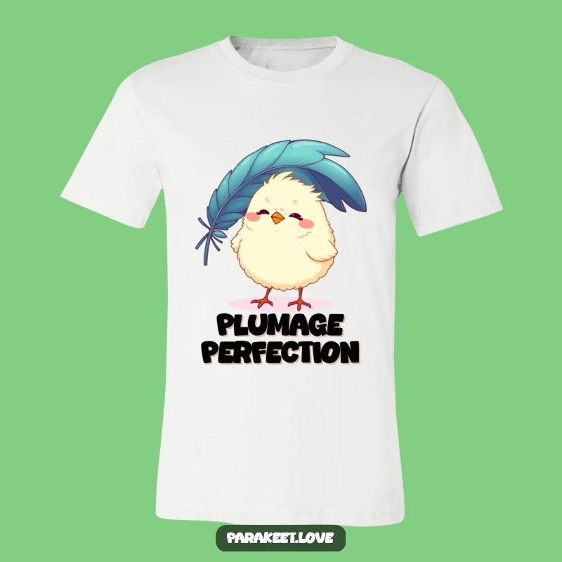 Funny Feather Balancing Act T-Shirt: Cute Bird Tee, Hilarious Funny Gift Idea